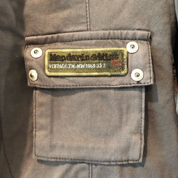 Women's Gray Military Style Jacket - Picture 3 of 6